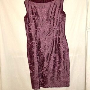 Cocktail Dress cocktail evening dress purple silk/rayon size 14